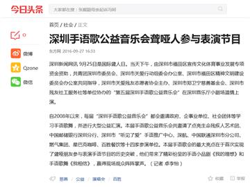 第五届深圳手语歌公益音乐会-项目结项报告书2016